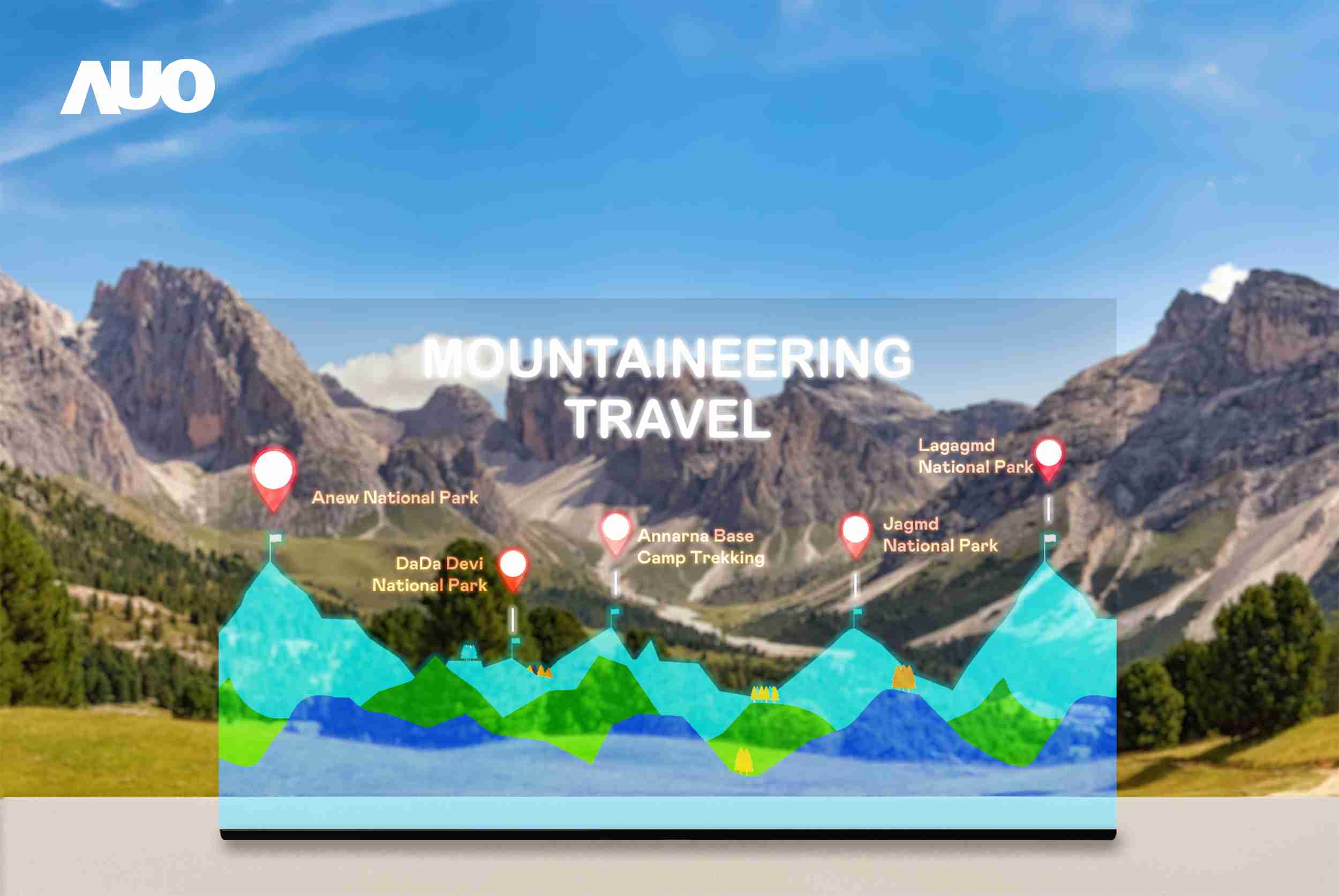 口袋牛店展示全球单片尺寸最大(*)42吋透明Micro LED显示器拼接而成的〝64吋透明Micro LED显示器〞，，具备高透明度、、、1,000 nits高亮度、、、广色域、、、、采用三边无边框的无缝拼接等多重特色，，呈现超高清、、、细腻画质而不遮挡后方视觉，，满足层峰需求，，，可广泛运用于零售、、、、艺术展览或商业空间等场域